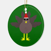 Cute Kerstkalkoen Ornament (Links)
