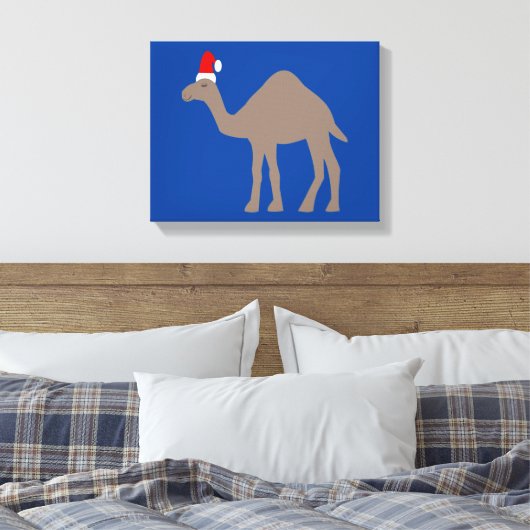 Cute kerstkamel canvas afdruk (Insitu (Slaapkamer))