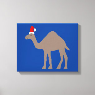 Cute kerstkamel canvas afdruk