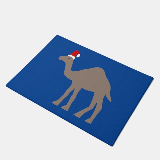 Cute kerstkamel deurmat (Schuin)