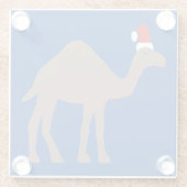 Cute kerstkamel glazen onderzetter (Achterkant)