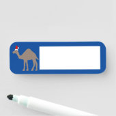 Cute kerstkamel naamplaatje (In situ)