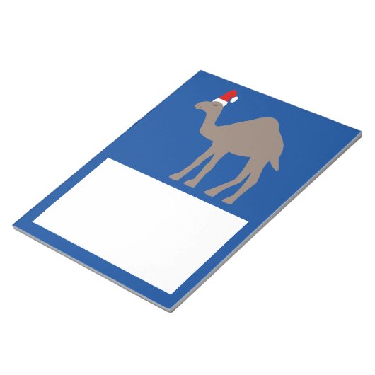 Cute kerstkamel notitieblok (Schuin)