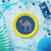 Cute kerstkamel papieren bordje (Feest)