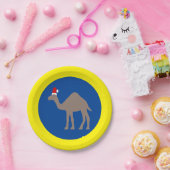 Cute kerstkamel papieren bordje (Feest)