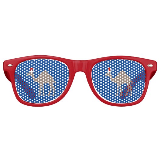 Cute kerstkamel retro zonnebril (Voorkant)