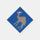 Cute kerstkamel servet (Hoek)