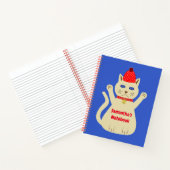 Cute Kerstkat Aangepaste Naam Notitieboek (Binnen)