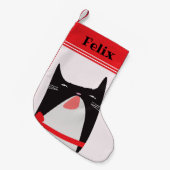 Cute kerstkat Cartoon - Speciaal Kleine Kerstsok (Voorkant (Hangend))