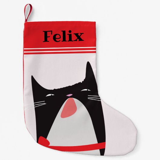 Cute kerstkat Cartoon - Speciaal Kleine Kerstsok (Voorkant)