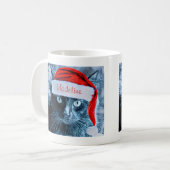 Cute kerstkat-Mok, speciaal aangepast Koffiemok (Voorkant links)
