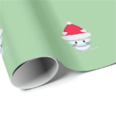Cute Kerstkat Patroon Cadeaupapier (Rol Hoek)