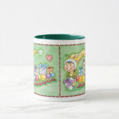 Cute Kerstkerst-driepijlertrein met Cadeaus Mok (Midden)