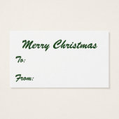 Cute Kerstkerst-driepijlertrein met Cadeaus Visitekaartjes (Achterkant)