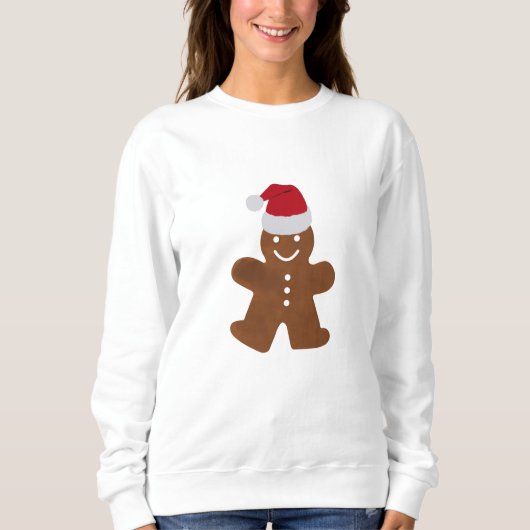 Cute Kerstkerst Gingerbrood Man Cookie Trui (Voorkant)