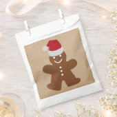 Cute Kerstkerst Gingerbrood Man Cookies Kraft Bedankzakje (Geknipt)