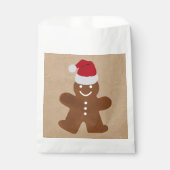 Cute Kerstkerst Gingerbrood Man Cookies Kraft Bedankzakje (Voorkant)