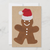 Cute Kerstkerst Gingerbrood Man Cookies Kraft Feestdagenkaart (Voorkant)