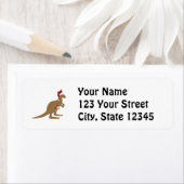 Cute Kerstkerst Kangaroos Etiket (Insitu)