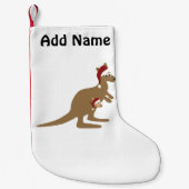 Cute Kerstkerst Kangaroos Kleine Kerstsok (Voorkant)