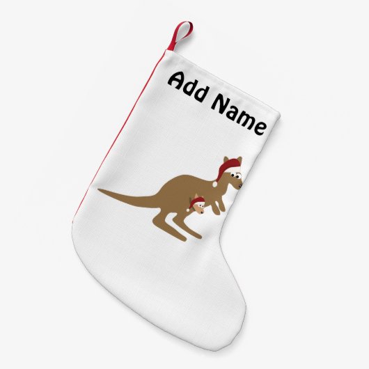 Cute Kerstkerst Kangaroos Kleine Kerstsok (Voorkant (Hangend))