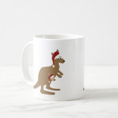 Cute Kerstkerst Kangaroos Koffiemok (Voorkant links)