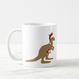 Cute Kerstkerst Kangaroos Koffiemok