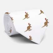 Cute Kerstkerst Kangaroos Stropdas (Opgerold)