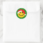 Cute Kerstkerstkerstkerstkerstkerstkerstkerstkerst Ronde Sticker (Tas)