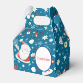 Cute Kerstkerstkerstkerstkerstpatroonkabel Bedankdoosjes (Voorkant Zijde)