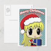 Cute Kerstkerstkerstkerstmeisje Feestdagenkaart (Voorkant / Achterkant)