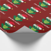 Cute Kerstkikker Cadeaupapier (Hoek)