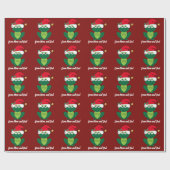 Cute Kerstkikker Cadeaupapier (Vlak)