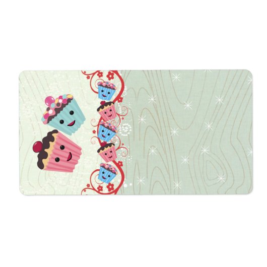Cute-kerstkoekjes: adreslabel etiket (Voorkant)