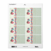 Cute-kerstkoekjes: adreslabel etiket (Full Sheet)