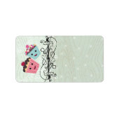 Cute-kerstkoekjes: adreslabel etiket (Voorkant)