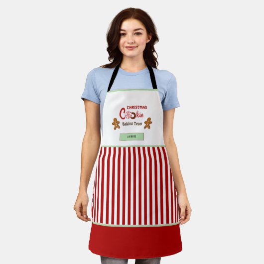 Cute Kerstkoekjes bakteam Apron Schort (Gedragen)