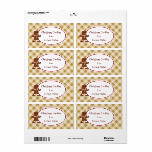 Cute kerstkoekjes Koekjes Cookies Cadeft Label Lab (Full Sheet)