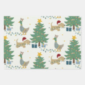 Cute kerstkostume Dog en Duck Illustration Inpakpapier Vel (Voorkant 2)