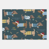 Cute kerstkostume Dog en Duck Illustration Inpakpapier Vel (Voorkant)