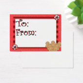 Cute Kerstkransmannetjes Gift Tag Visitekaartjes (Bureau)