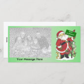 Cute Kerstman Boom Dieren Baby Eerste Kerstmis Feestdagenkaart (Voorkant / Achterkant)