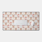 Cute Kerstman en Rendier Patroon Bureaumat (Keyboard & Muis)