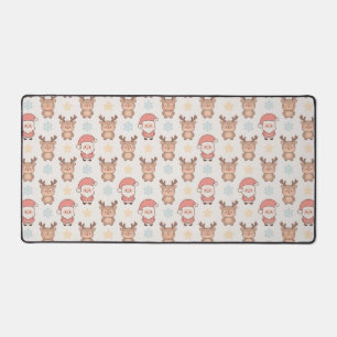 Cute Kerstman en Rendier Patroon Bureaumat
