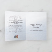 Cute kerstman hoed pinguïn sneeuwvlokken kinderen  feestdagen kaart (Binnen)