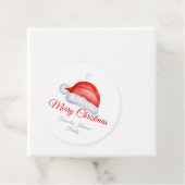 Cute Kerstman Hoed Rood en Wit Bedankjes Labels (In situ)
