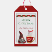 Cute Kerstman Kabouter Kerstcadeau Labels Cadeaulabel (Voorkant)