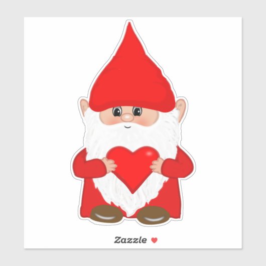 Cute Kerstman Kabouter Sticker (Vel)