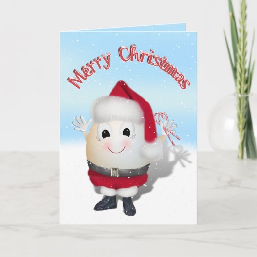 Cute Kerstman Kerst Ei Feestdagen Kaart (Voorkant)