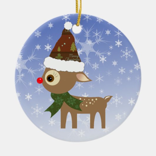 Cute Kerstman Kerst Ornament (Voorkant)